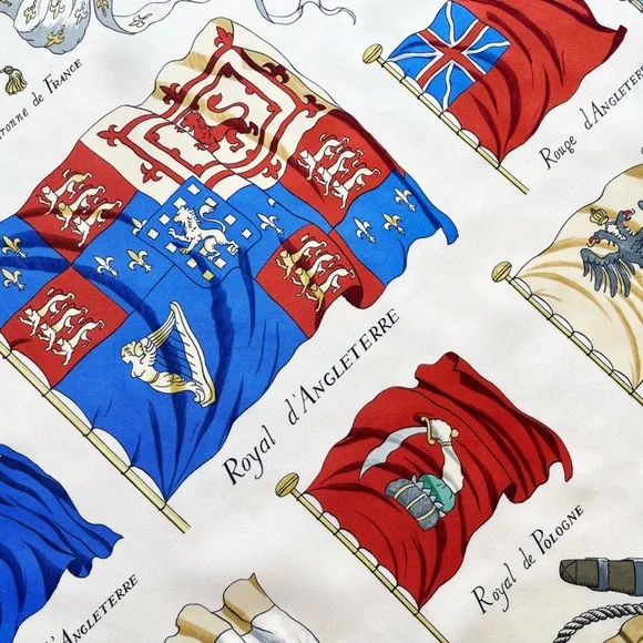 Hermes “Pavois” silk scarf